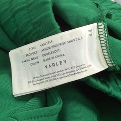 NWT Varley Doublesoft Atrium Short 4.5″ Anthropologie Sz XXS Green High Rise $88