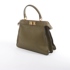 Fendi Peek-a-boo ICU Co., Ltd. Medium Leather Handbag in Green 8BN321