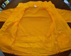 Reflective Yellow Nylon Work Jacket M Mens Lightweight Reflective Delivery Rain