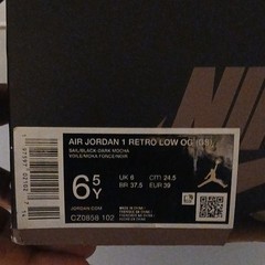 Jordan Air Jordan 1 Retro Low OG GS Colorblock Black White Brown 6.5Y
