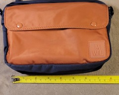 Madewell The Sport Camera Bag In Dark Orange/Navy Colorblock