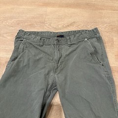 Eddie Bauer Canvas Utility Pants Mens 38×30 Olive Green Durable Workwear Stretch