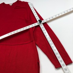 J.Jill Plus 2X Viscose Rayon Crew Neck Pullover Sweater Red PLS READ