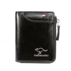 Mens RFID Blocking Leather Wallet Credit Card ID Holder Zipper Purse Waterproof
