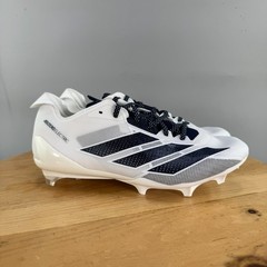 adidas Adizero Electric Mens Size 10 Football Cleats White Navy Blue NEW
