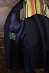 ETRO MILANO Navy Blue Notched Three Button Single Breast Blazer Jacket Size 50