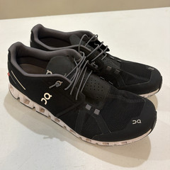 On Cloud Men’s Black&White Mesh Low Top Lace-Up Breathable Running Shoes