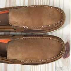 Merona Tiller Shoes Mens 13 Boat Slip On Casual Flats 098001209 Leather Brown
