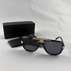 Cazal Black Gold Sunglasses Iconic Frame Classic Black Lens Included Box