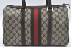 Vintage Gucci Sherry Monogram Boston Bag