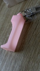Dior Pink & Silver Star Charm Keyring Logo Accent Detachable Plastic Metal