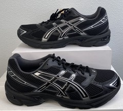 Asics Gel-1130 Men’s Size 11 Black/Pure Silver Mesh Everyday Running Sneakers