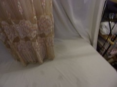Exquisite Vintage Sheer Lace & Pearl Blush Gown By Digna Yero 8 Amazing