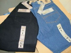 Mens Kam Stretch Jeans 40″ To 64″ IN Stonewash Denim Or Black