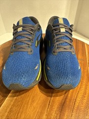 Brooks Ghost 15 Running Shoes Blue Black Neon Yellow 1103931D403 Men’s Size 9.5