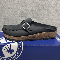 Birkenstock Buckley Clogs Women’s EU 37 US 6-6.5 Black Leather Narrow