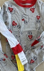 Carter’s Unisex Boy Girl 3T Sloth 4 Piece Pajama Set. I Love You Slow Much. NWT