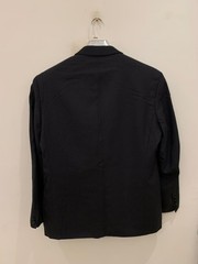 Vintage pure wool classic Tuxedo night black shawl lapel 3 piece suit 42R