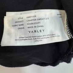 Varley Charter Sweat 2.0 DoubleSoft Black Side Zip Sweatshirt VAR01658 Large