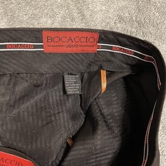 Bocaccio Uomo Pants Men’s Brown 42×29 Flat Front Trouser, Office, Weddings