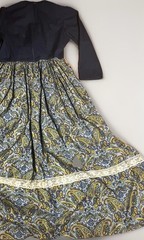 Vintage Handmade 1970s Full Length Prairie Dress Cottage Core Lavender Size S/M