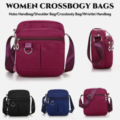 Women Large Waterproof Messenger Cross Body Handbag Bag Shoulder Purse Magenta