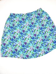 National Vintage 100% Viscose Rayon Purple And Blue Floral Lily Skirt Women’s 3X