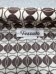 Tessuto Dress Womens 6 Brown White Geometric Shirt Dress Rayon Made USA