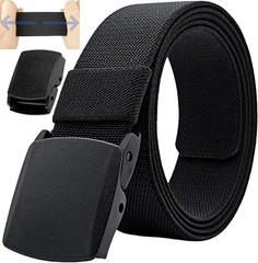 Men’s Adjustable Tactical Belt, TSA Approved Metal-Free Elastic Stretch Belt