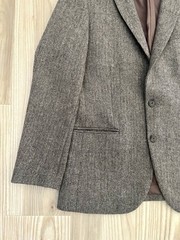 J. Crew Wool Blend Tweed Herringbone Blazer Sport Coat Dark Academia size 38S