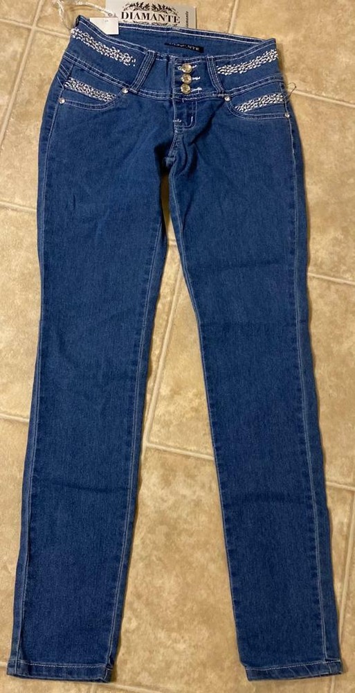 Diamante Women’s Jeans·Skinny ·Style DJ1-SSP-B685 (SS) (L BLU)Y SIZE1