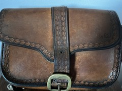 Vintage Genuine Leather Shoulder Bag/Handmade Satchel Rich Cognac Brown