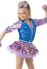 Dance Costume Weissman 10662 Lavender Large Child Jazz Sequin Tap Spandex Unita