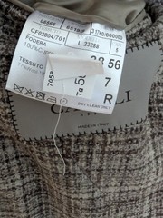 CANALI Wool Silk Blend Sport Coat, Brown Brushed Plaid, Size 46 R (56 EU) NWT
