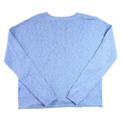 Lilly Pulitzer Sweater Womens L Blue Sun Sand Sea Cotton Crewneck Pullover $138