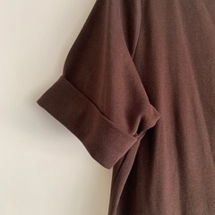 Karen Scott Sport Brown Cotton Cuffed Sleeve T-Shirt Dress XL