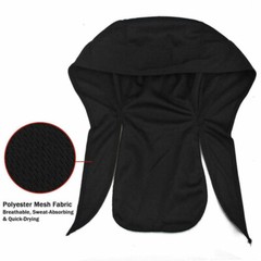 Cooling Motorcycle Wrap Biker Du Do Black Bandana Doo Rag Head Skull Cap Durag