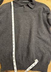 Vintage Jhane Barnes Men’s Gray Wool Knit Collared Sweater One Button Closure