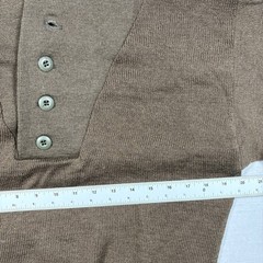 Vintage Military Henley Sweater L OD Green Wool Perfect Knitting Mills 1988 80s