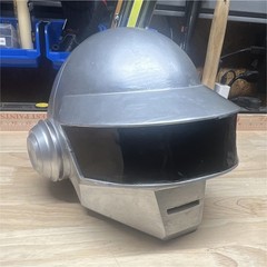 Handmade Daft Punk Style Robot Helmet Mask Black Visor Silver One Size
