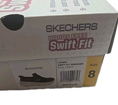 SKECHERS Swift Fit Hands Free Black Pink Women’s Lace-Up Sneakers Various Sizes