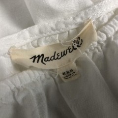 Madewell Off The Shoulder Top White Cold Shoulder 3/4 Sleeve Women’s Size XXS