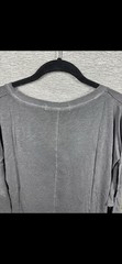 NEW Free People Women’s On My Mind V-Neck Long Sleeve Shirt Dark Gray Size XS