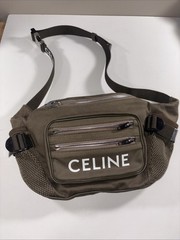 Celine Trekking Belt Bag Canvas Khaki Waist Pack New