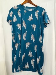 JOYSPUN Women Tiger Sleepshirt Short Sleeve Blue U pick Size New
