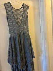 Gorgeous R. Vivimos Backless Stretch Lace Dress Sage Women’s S 4/6 NEW W/ TAGS