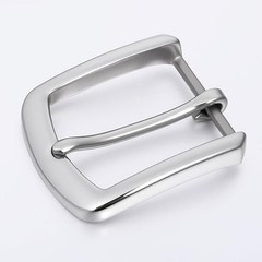 Silver Belt Buckle, 1.5 Inch Belt Buckles for Men, Stainless Steel Single Prong