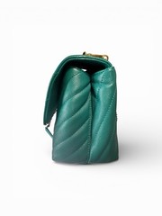 Chanel Top Handle Small Flap Bag – Teal Caviar with Lizard Handle (Full Set)