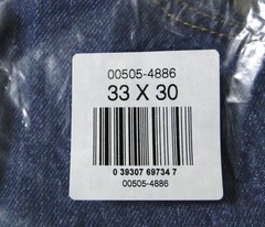 Levi Men’s 505 Regular Fit Jeans, Dark Stonewash, 33W X 30L NEW SEALED !