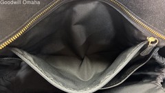 Authentic Coach Black Leather Diaper Bag /Multi Purpose Tote #F57786 w/ COA
